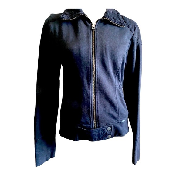 VOLCOM-BLACK ZIP FRONT JACKET-SIZE MEDIUM - Picture 3 of 11